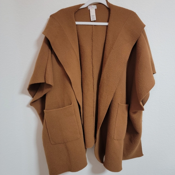 Free People Sweaters - Free People Brown All I Need Cozy Hooded Duster
